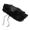 thumbnail image 3 of Fashion Chiffon False Collar Shawl Ruffle Dress Decor Accessories Black, 3 of 8