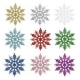 thumbnail image 2 of Glittery Snowflake Christmas Ornament Set,Christmas Tree Ornaments Hanging Snowflake 4" ,12 per Box, 2 of 3