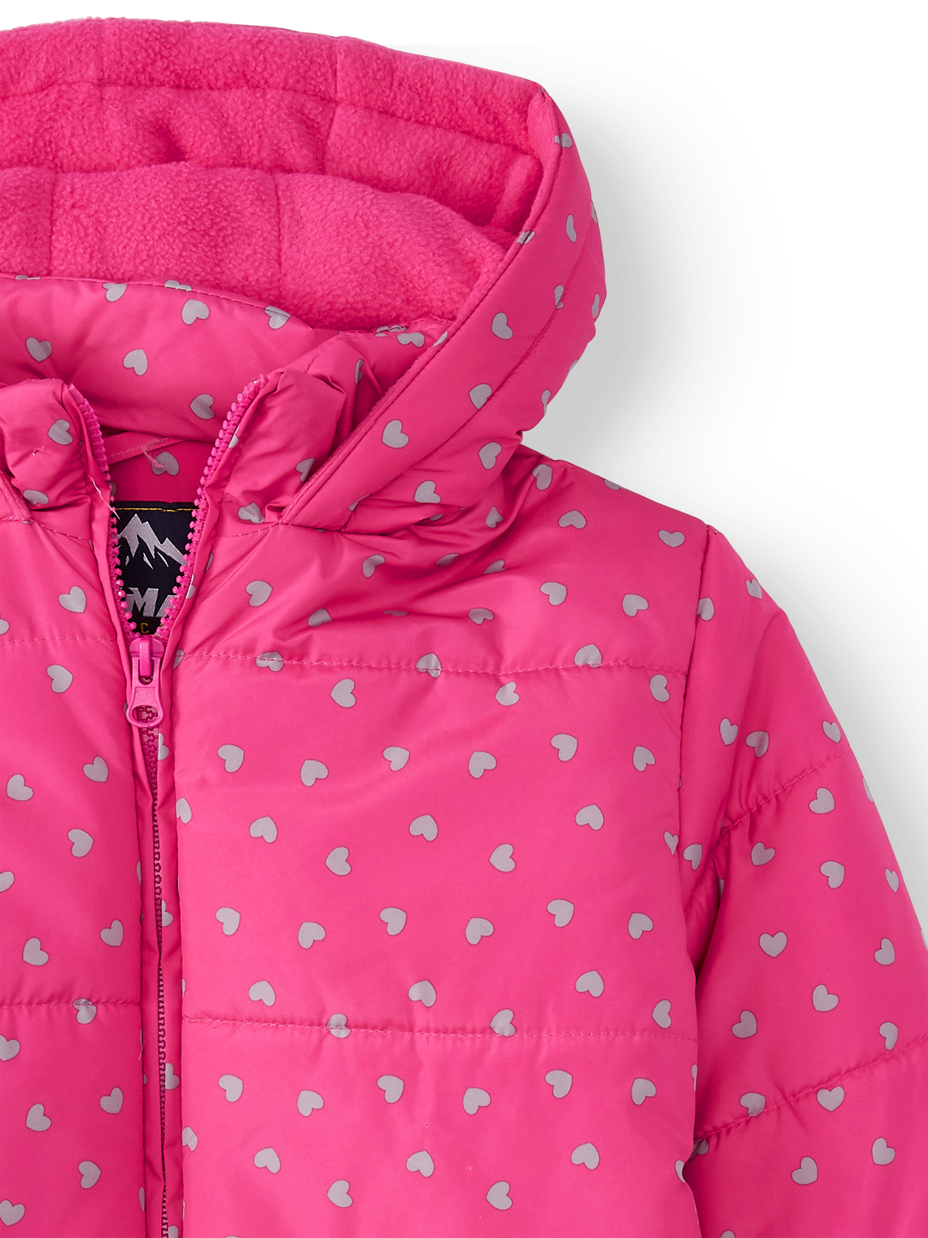 Climate Concepts Heart Print Bubble Jacket (Little Girls & Big Girls) - image 2 of 2