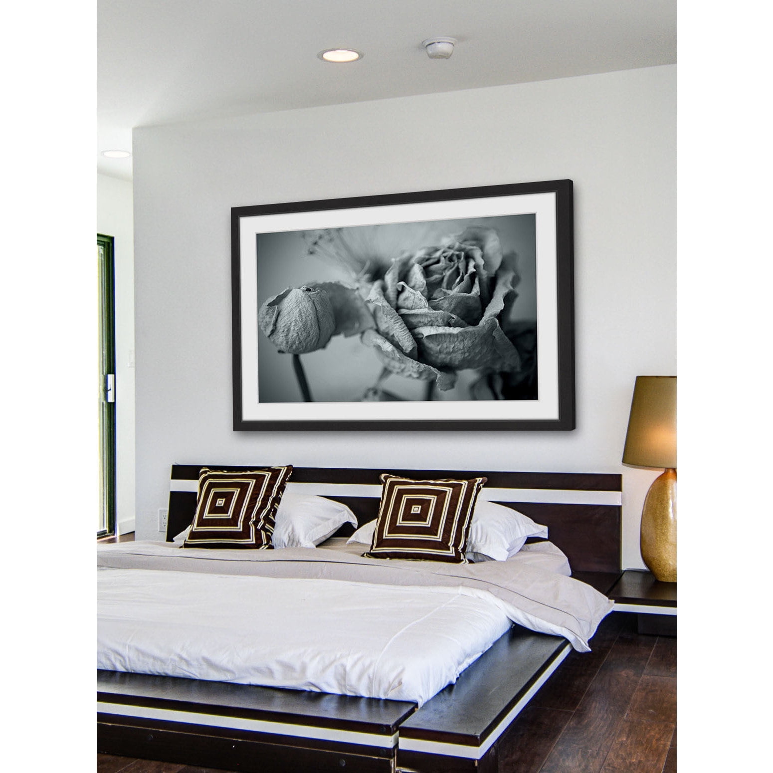 Roses in Slumber II Framed Painting Print