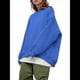 thumbnail image 2 of Sudaderas de Mujer con Cuello Redondo, Forro , Suéteres Oversize, Otoño 2025, Blusas Bonitas, Ropa Preppy Estilo-W XXL, 2 of 8