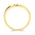 thumbnail image 2 of 14k Real Solid Yellow Gold Initial Signet Stacking Ring, Personalized in Every Letter of the Alphabet, Midi Ring Gift for Women, 2 of 4