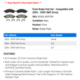 thumbnail image 2 of Front Brake Pad Set - Compatible with 2006 - 2009 GMC Envoy 2007 2008, 2 of 2