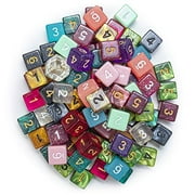 Wiz Dice 100+ Pack of Random D6 Polyhedral Dice in Multiple Colors