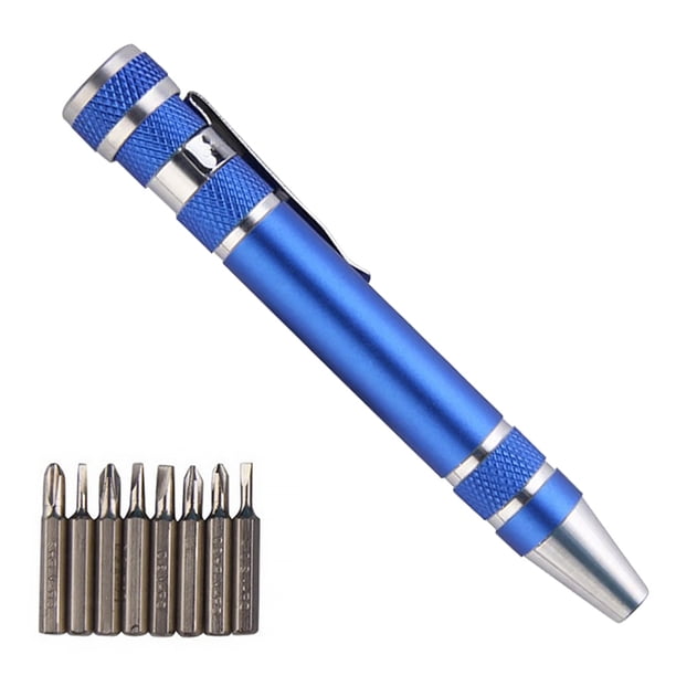 Scienceny Mini bolígrafo de precisión 8 en 1, herramienta de reparación de destornilladores, dispositivo de precisión de aleación para mejorar el Herramientas y ferretería azul Scienceny TO000312-03