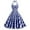 Dark Blue, variant on Staron Summer Dresses for Women Vintage Halter Neck Sleeveless Printed Cocktail Party Dress Cold Shoulder Stretchy A-Line Sundress, Dark Blue XXL