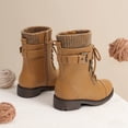 thumbnail image 4 of BURUDANI Girls Mid-Calf Combat Ankle Lace-Up Boots, 4 of 5