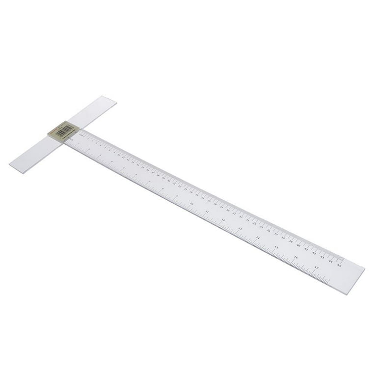 45cm/60cm T Square Ruler Scale Ruler Engineer Architect Drafting Tools -  Clear, 45cm 