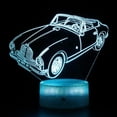 thumbnail image 3 of Lámpara de noche con ilusión de coche de carreras LED 3D, 16 colores cambiantes, regalo para niños F, 3 of 9