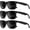 (3 Pack) Black/Black/Black, variant on KALIYADI Sunglasses Men Polarized Sun glasses for Mens Womens Classic Matte Black Frame UV Protection 3pack