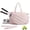 Pink, variant on Alikpop Unisex Tennis Racket Shoe Laptop Compartment Polyester Shoulder Bag, Pink