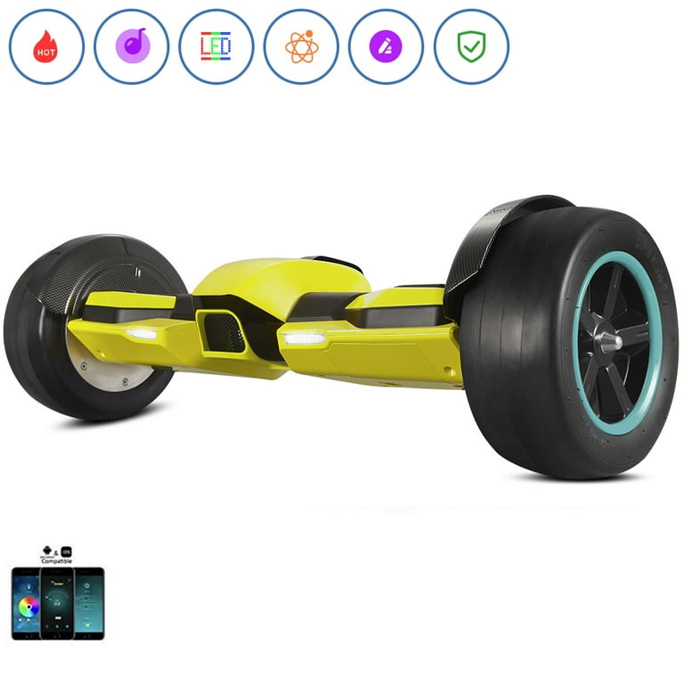 Spadger SS F100 Racing Hoverboard BLE Speaker LED Lights Smart App Enable 350W Dual Moters Racing Roared Accelerating Detachable Battery UL