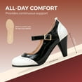 thumbnail image 2 of Chase & Chloe Women's Vintage-Inspired Mary Jane Pumps with Wingtip and Mid-Heel, 2 of 5