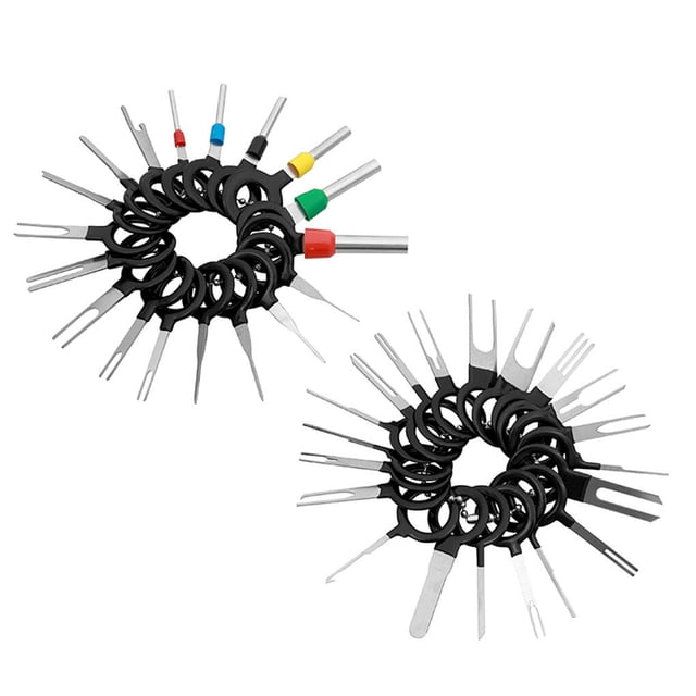 Terminal Remove Tool Set Stainless Steel Remove Tool Car Pin Portable Car Pin Wire Extracors Accessories, 38pcs