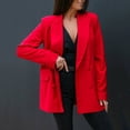 thumbnail image 2 of Womens Long Sleeve Double Coat Coat Jacket Red XXL, 2 of 4