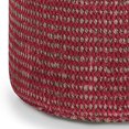 thumbnail image 4 of SIMPLIHOME Larissa Pouf Rond Tressé, Petite Parcelle, Naturel et Bordeaux, 4 of 5