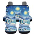 thumbnail image 5 of Uourmeti Penguin Starry Night Print Car Seat Covers Non-Slip Car Seat Covers Full Set Washable Interior Decor Breathable Fit for Truck Sedans, 5 of 5