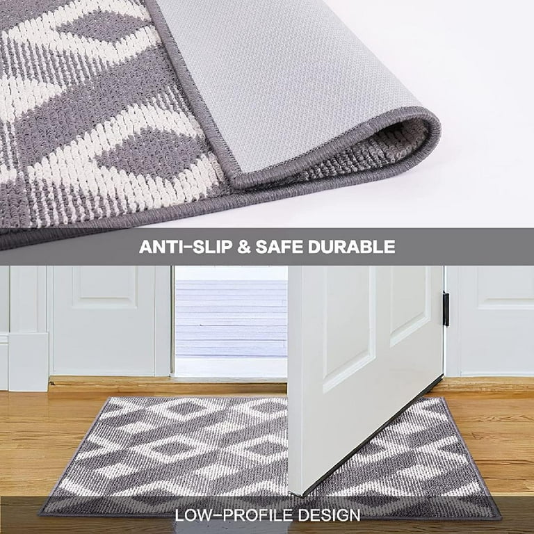 Indoor Doormat,Front Back Door Mat Rubber Backing Non Slip Door Mats  32”x48” Lar