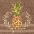 thumbnail image 2 of Authentic Hotel and Spa Turkish Cotton Pineapple Embroidered Latte Brown 2-piece Towel Hand Set, 2 of 2