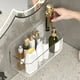 thumbnail image 1 of Organizador de baño colgante de plástico transparente con orificios de drenaje, estante adhesivo para guardar cosméticos para ducha y cocina, sin necesidad de taladrar, disponible en 2 tamaños., 1 of 7