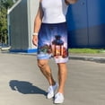 thumbnail image 7 of Kdxio Lantern On Snow Print Mens Sleep Shorts Bottoms Soft Comfy Pajama Wear Pants with Drawstring Pockets, 7 of 7