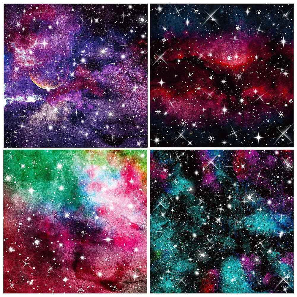 10bags 12 Sheets 12 styles Scrapbooking Paper Pads Decorative Craft Paper Pad None Self-Adhesive Star 153x153x0.1mm 1 sheet/style