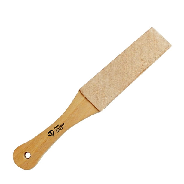 TechDiamondTools 11” Long Leather Paddle Strop for Knife Sharpening