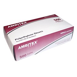 Tradex International Poly Gloves, Medium, Clear, Box Of 500