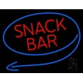 thumbnail image 1 of Round Red Snack Bar LED Neon Sign 24 x 31 - inches, Clear Edge Cut Acrylic Backing, with Dimmer - Bright and Premium built indoor LED Neon Sign for Bar decor., 1 of 7