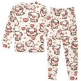 thumbnail image 2 of Dailycode Cotton Pajama Set Snug Fit Long Sleeve Top and Pants for 18M-8Y Cute Pig with Hearts, 2 of 7