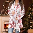 thumbnail image 2 of GDfun Christmas Cardigan for Women Long Sleeves Casual Comfy Shirts Mid-Length Lightweight Soft Versatile Ladies Tops, 2 of 6