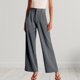 thumbnail image 3 of Pantalones elegantes para mujer sueltos informales línea H bolsillos con cierre de cremallera traje de trabajo de oficina, 3 of 9