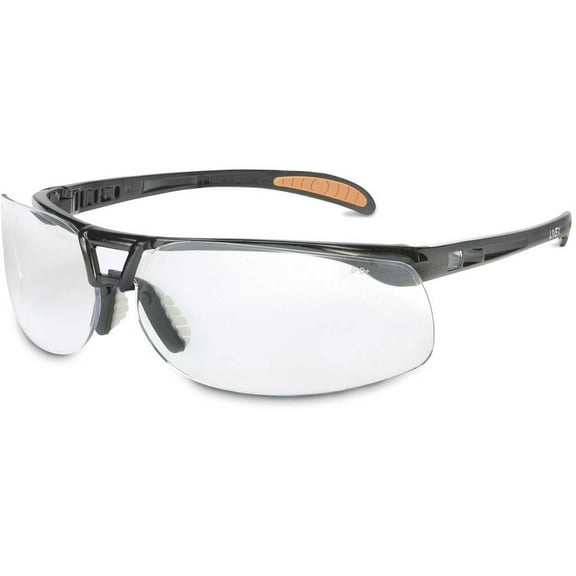 Uvex Honeywell Home Uvex Protg Safety Glasses, Metallic Black Frame with Clear Lens & HydroShield Anti-Fog Coating S4200HS