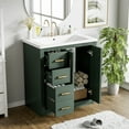 thumbnail image 4 of Euroco 30'' Bathroom Vanity with Ceramic Sink Combo,Solid Wood Frame Bathroom Storage Cabinet, Freestanding Vanity Set with 3 Drawers& Soft Closing Doors, 4 of 8