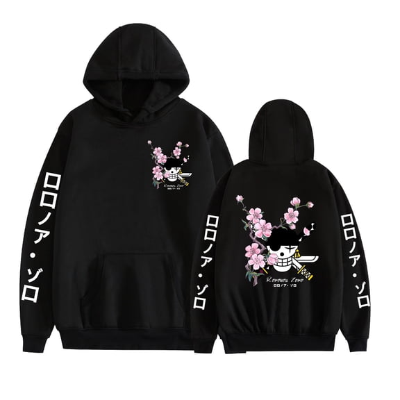 KJCEWSTX Roronoa Zoro Pattern Pullover Anime Hoodie Long Sleeve Sweatshirt Unisex XS-3XL