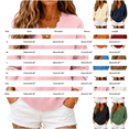 thumbnail image 3 of Only Moment White Women Oversized Cozy Knit Sweaters V Neck Long Sleeve Tops Fall Winter Clothes Crewneck Cozy Outfits Pullover M, 3 of 5