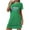 Green#12, variant on Qingpeng Womens Cute Printed Nightgowns Shirt Short Sleeve Crew Neck Sleep Shirts Loose Soft Sleepwear Dress