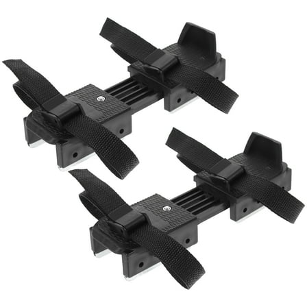 FUTUREORYY 1 Pair Black Plastic Ice Skates for Toddlers with Adjustable Fixing Straps 8.5x2.4x1.4in