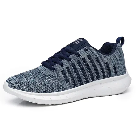 

Men‘s Lace-Up Ultralight Breathable Striped Sneakers