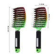 DDWD New gradient color bristle massage comb men‘s shape Big Bend comb