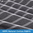 thumbnail image 2 of ATsense Pillow Cases King Size of 2, 100% Natural Cotton, 20 x 36 Inches Grey Stripe Pillowcase, Soft and Breathable, Cooling Pillow Covers with Envelope Closure, 2 of 5