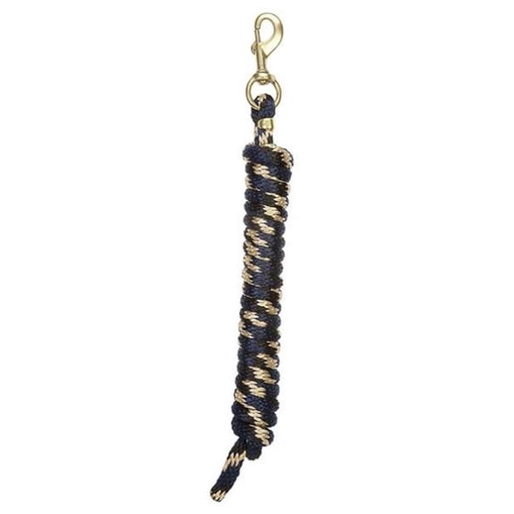 10' Poly Lead Rope Navy/Black/Tan