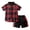 Red, variant on Sopiago Boys Clothes Shorts Sets Plaid Short Sleeve Hooded Button Shirt and Jogger Shorts for Kids Summer Outfits Orange,5-6 Years