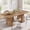 Natural, variant on Finmind 63" Dining Table for 6, Farmhouse Wood Table Kitchen Table with Double Pedestal, Rectangular Dinner Table Kitchen & Dining Room Furniture, Grey