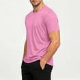 thumbnail image 4 of LIaqionyy Workout Shirt for Mens Casual Loose Short Sleeve Summer Solid Color Comfortable Lightweight Tops, 4 of 7
