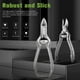 thumbnail image 2 of Cortauñas BEZOX Heavy Duty de acero inoxidable plateado, 2 of 9