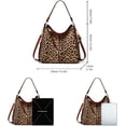 thumbnail image 2 of Sunyuer Handbags Women Fashion Leopard Cow Pattern Shoulder & Crossbody Purse Top Handle Satchel Purses Synthetic Leather Wallet, 2 of 9