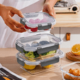 thumbnail image 4 of stusgo 20 Pas Glass Storage Containers with Lids（5 x1040 ml, 5 x370 ml）, BPA Free，Reusable (10Pcs Grey), 4 of 9