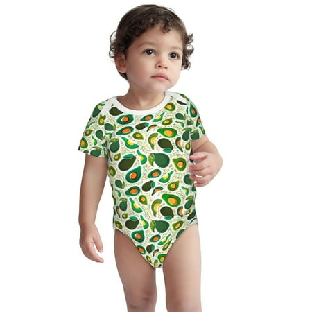 

Noikeo Green Avocado (2) for Baby Unisex-Baby Short Sleeve Bodysuits One-Piece for Infant Baby Boys & Girls Baby Romper with Snap Closure Baby Clothes for Daily Wear-6 Months