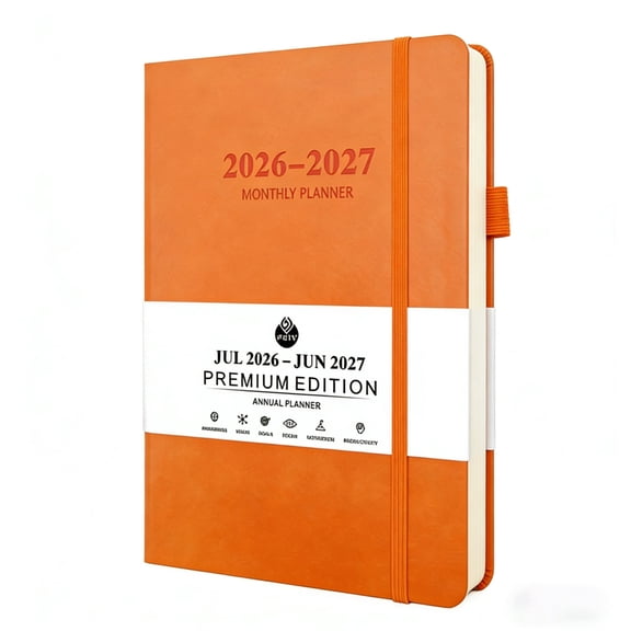 1 Pcs 2026-2027 Monthly Planner, June 2026 - June 2027, Academic Organizer with Monthly Tabs,Orange